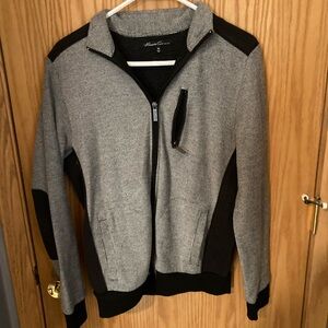 Kenneth Cole Black & Gray Houndstooth Zip Jacket | Men’s M